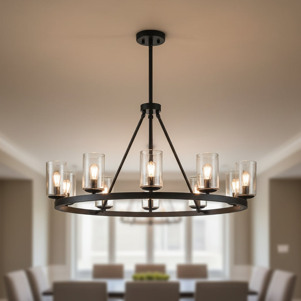 Black chandelier for living room