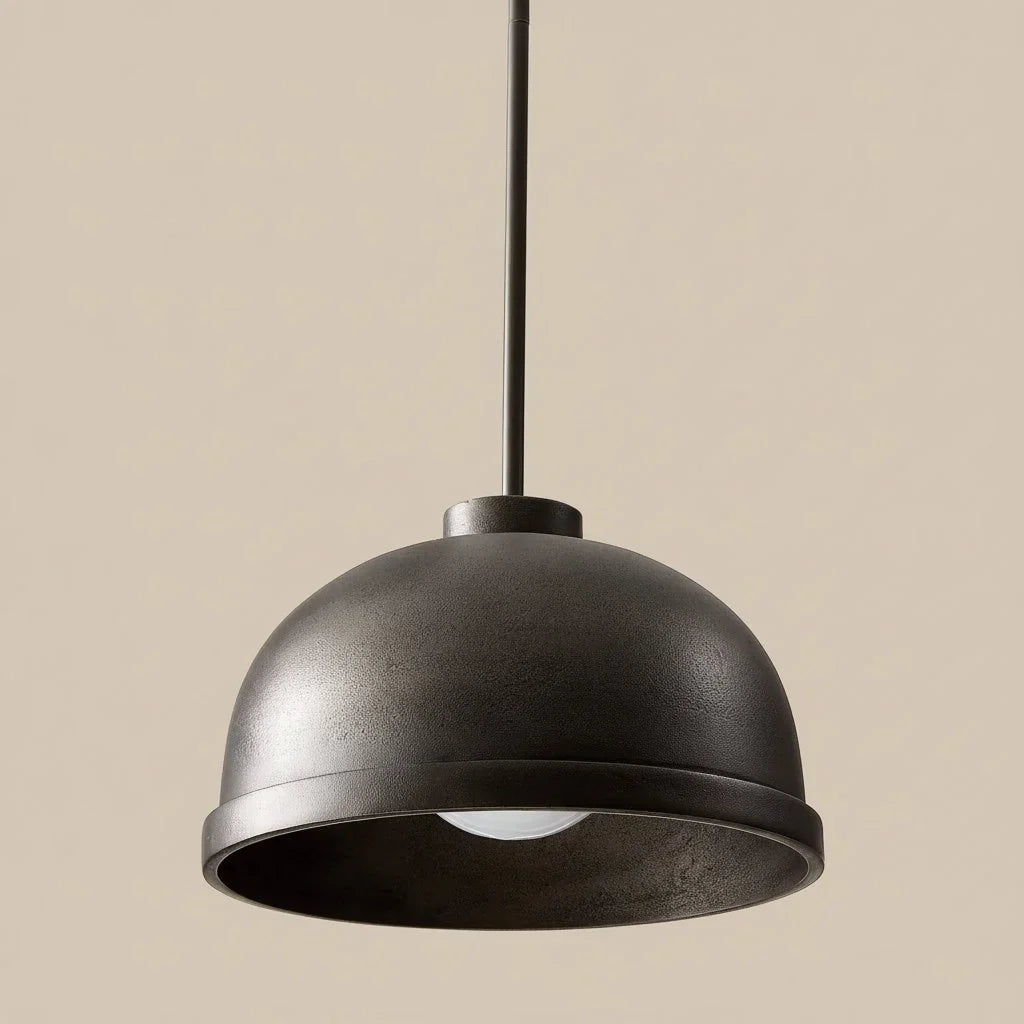 Black dome pendant light for kitchen
