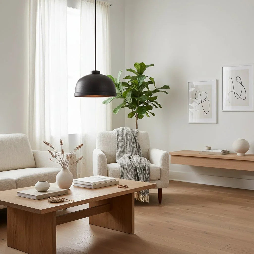 Black pendant light for entryway