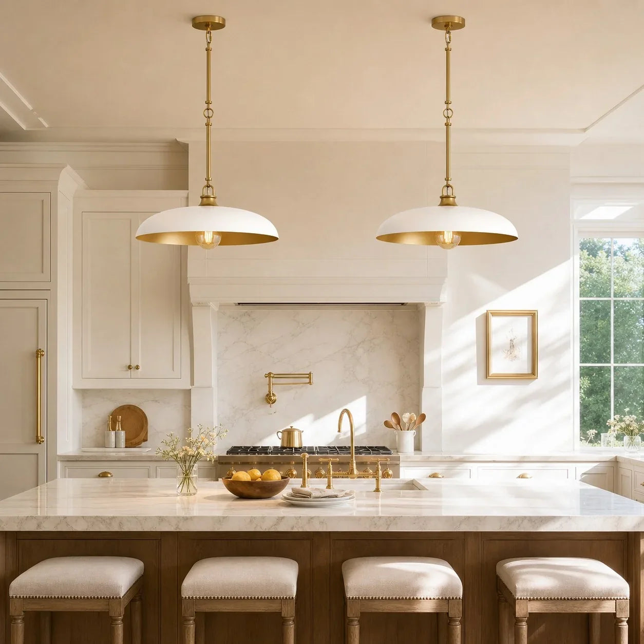 Pendant light with chain suspension