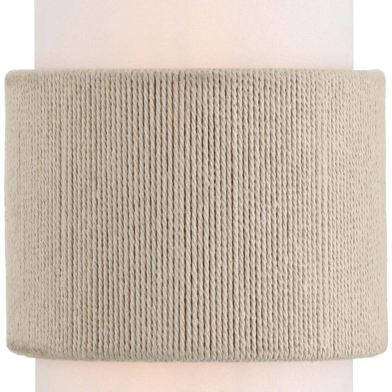Cylindrical fabric wall light