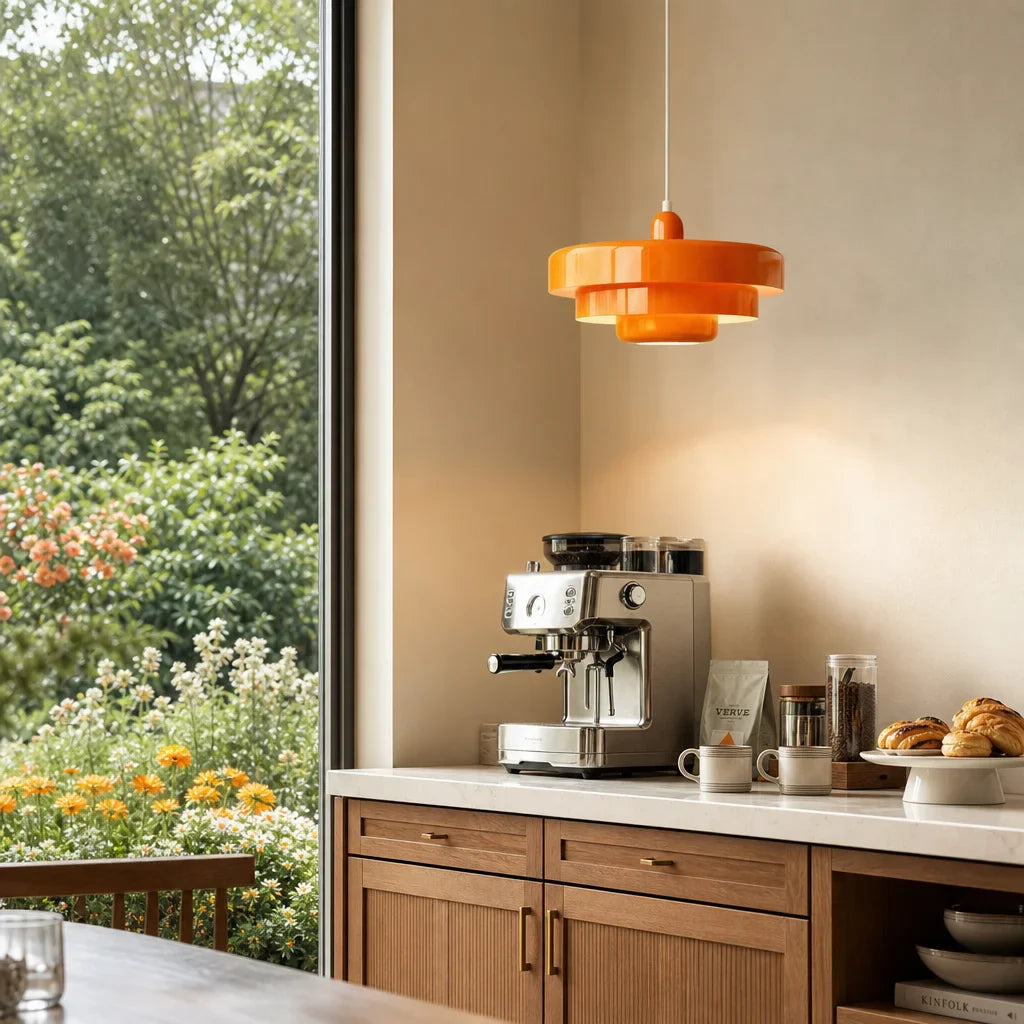 Pendant fixture with disc shade