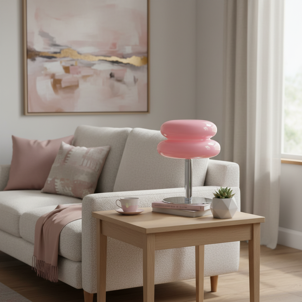Dome glass bedside table lamp