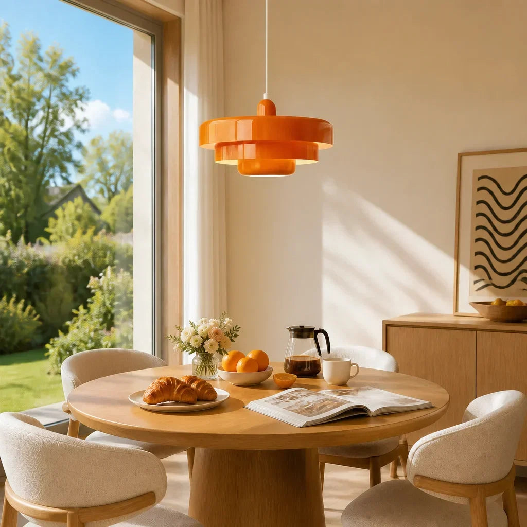 Disc ceiling light with downward lighting