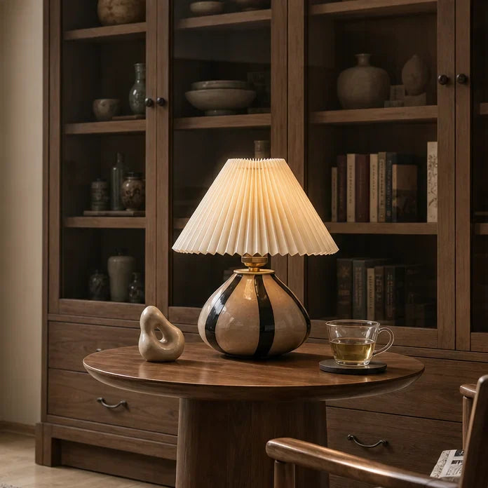 Fabric table lamp for living room