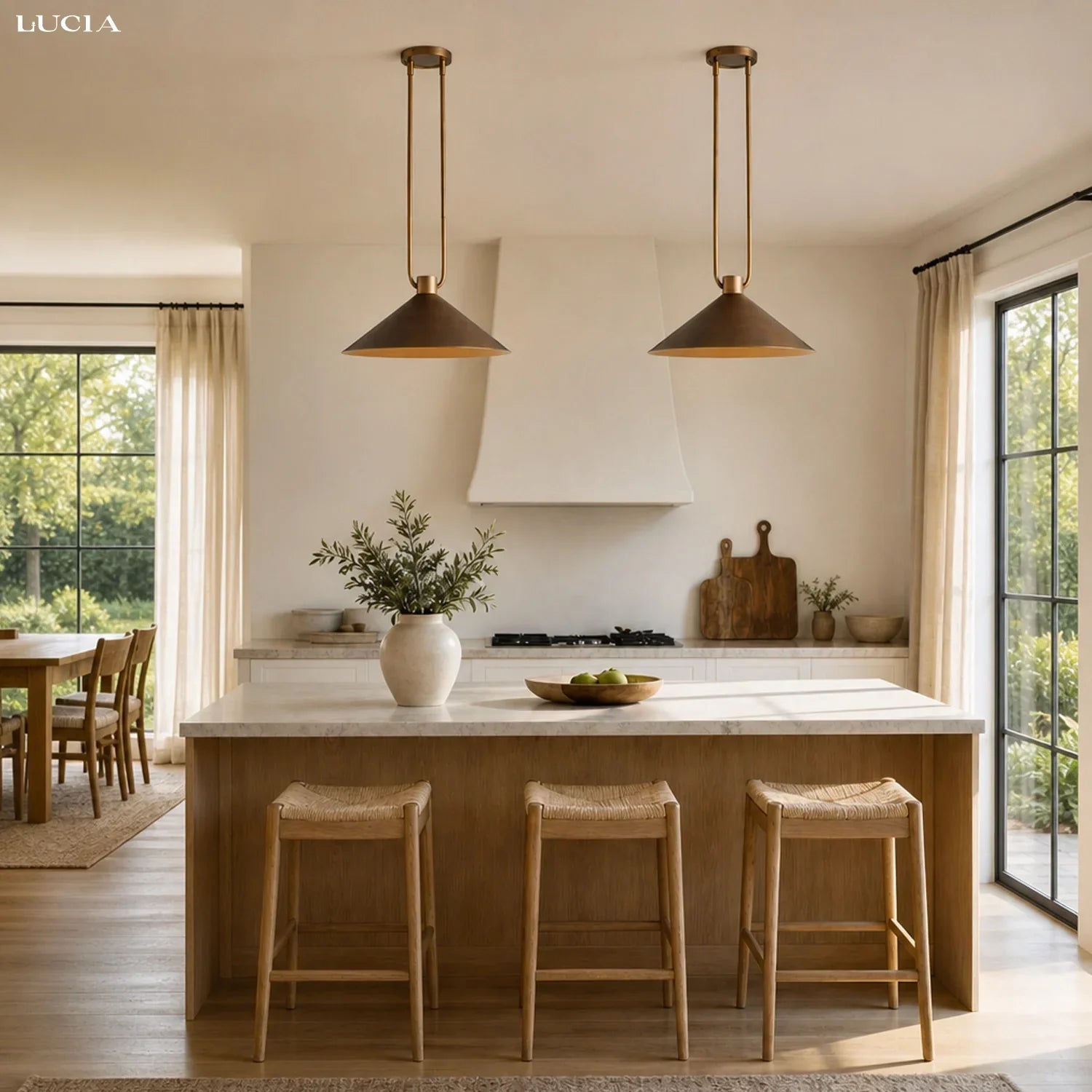 Industrial pendant light for café