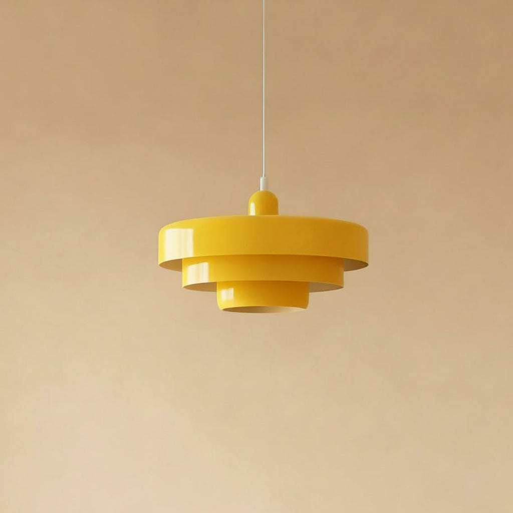 Pendant light with layered shade