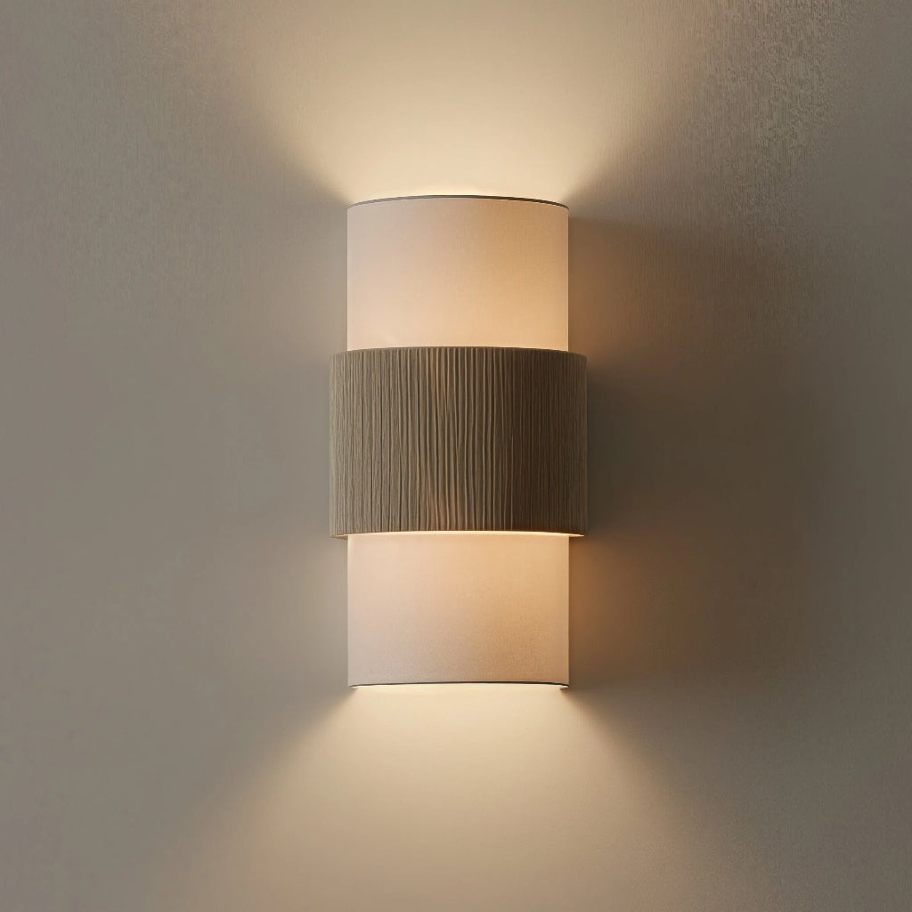 Linen wall light for bedroom