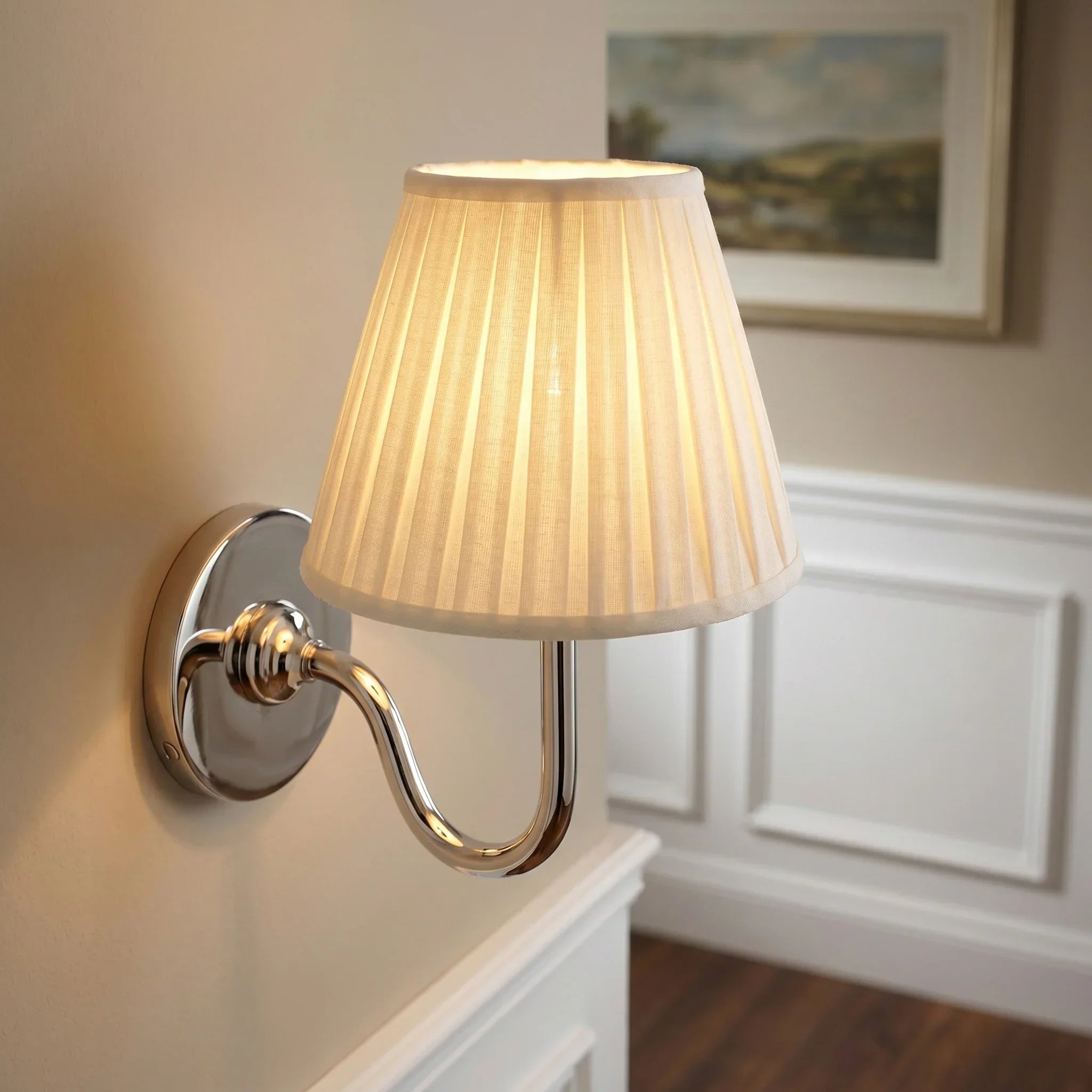 Metal frame fabric lighting fixture