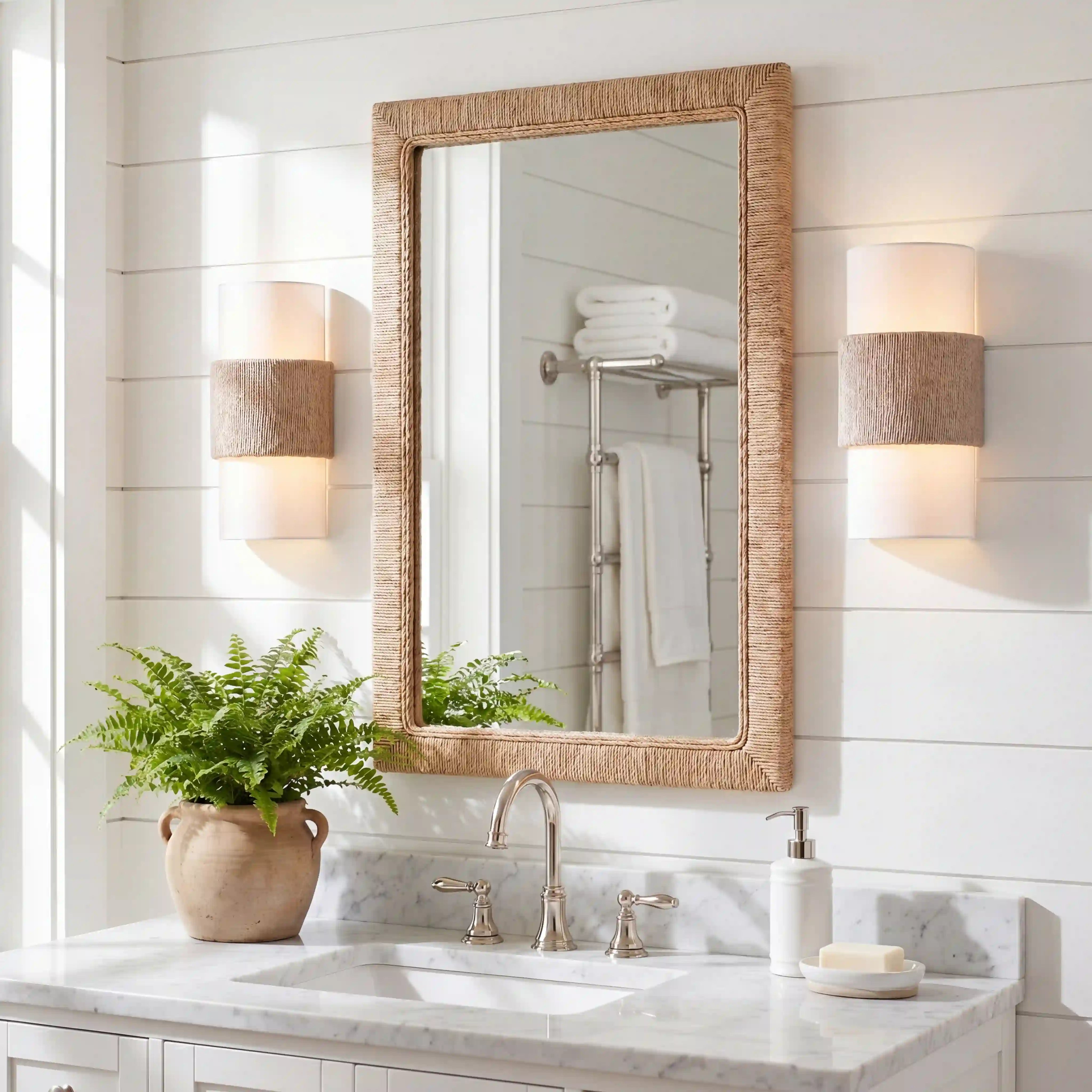 Minimalist linen wall light