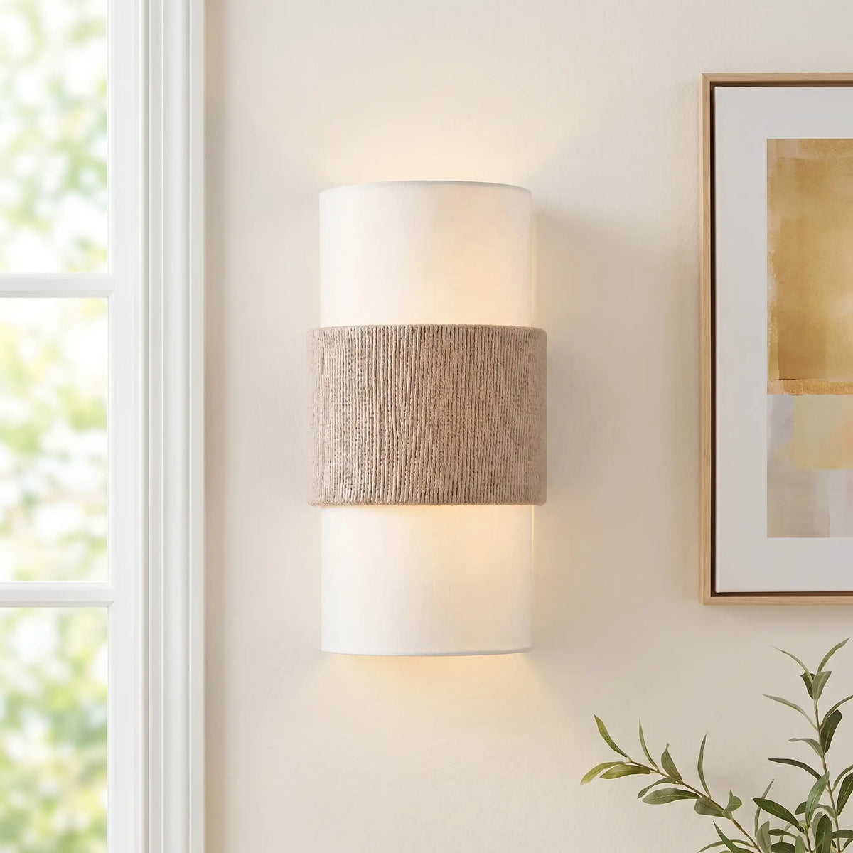 Nordic linen wall sconce