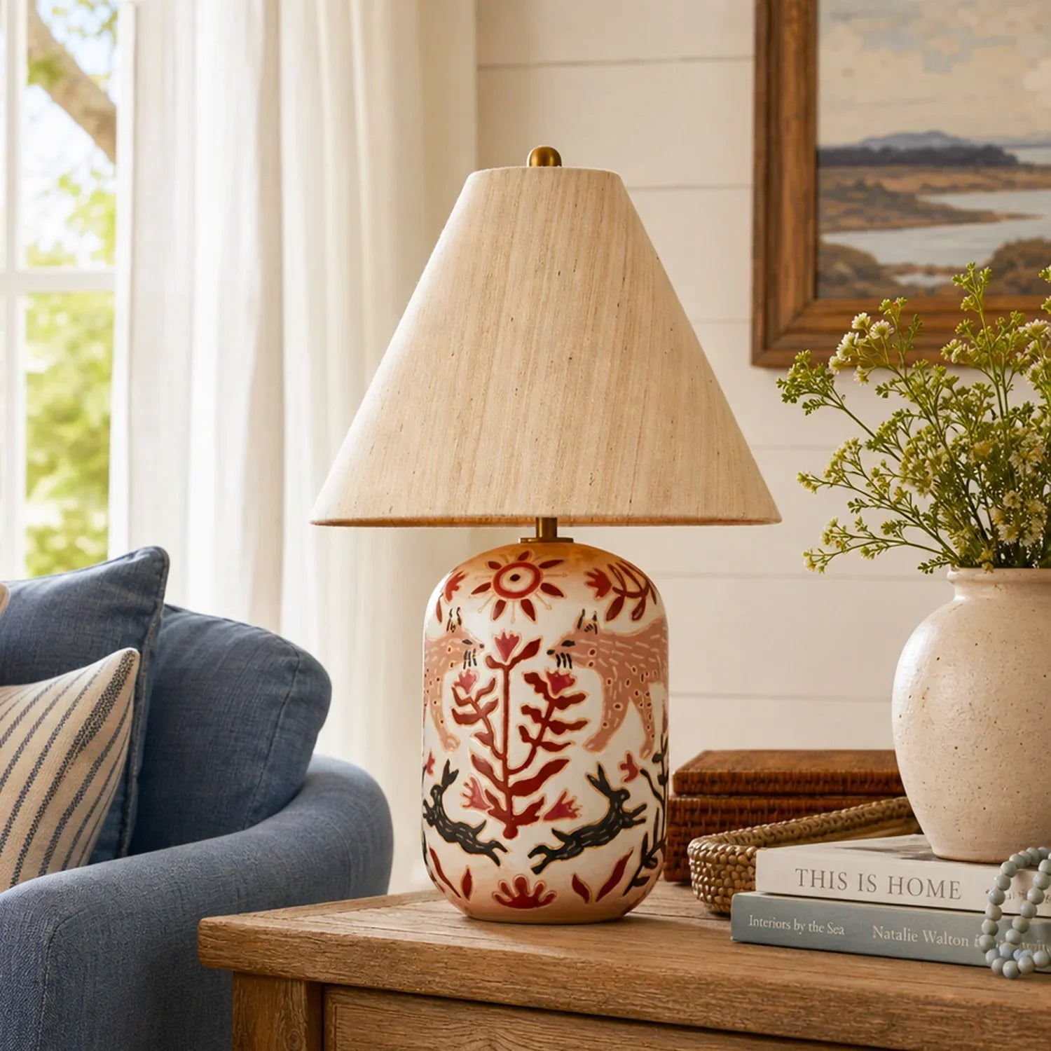 Plug-in ceramic table lamp