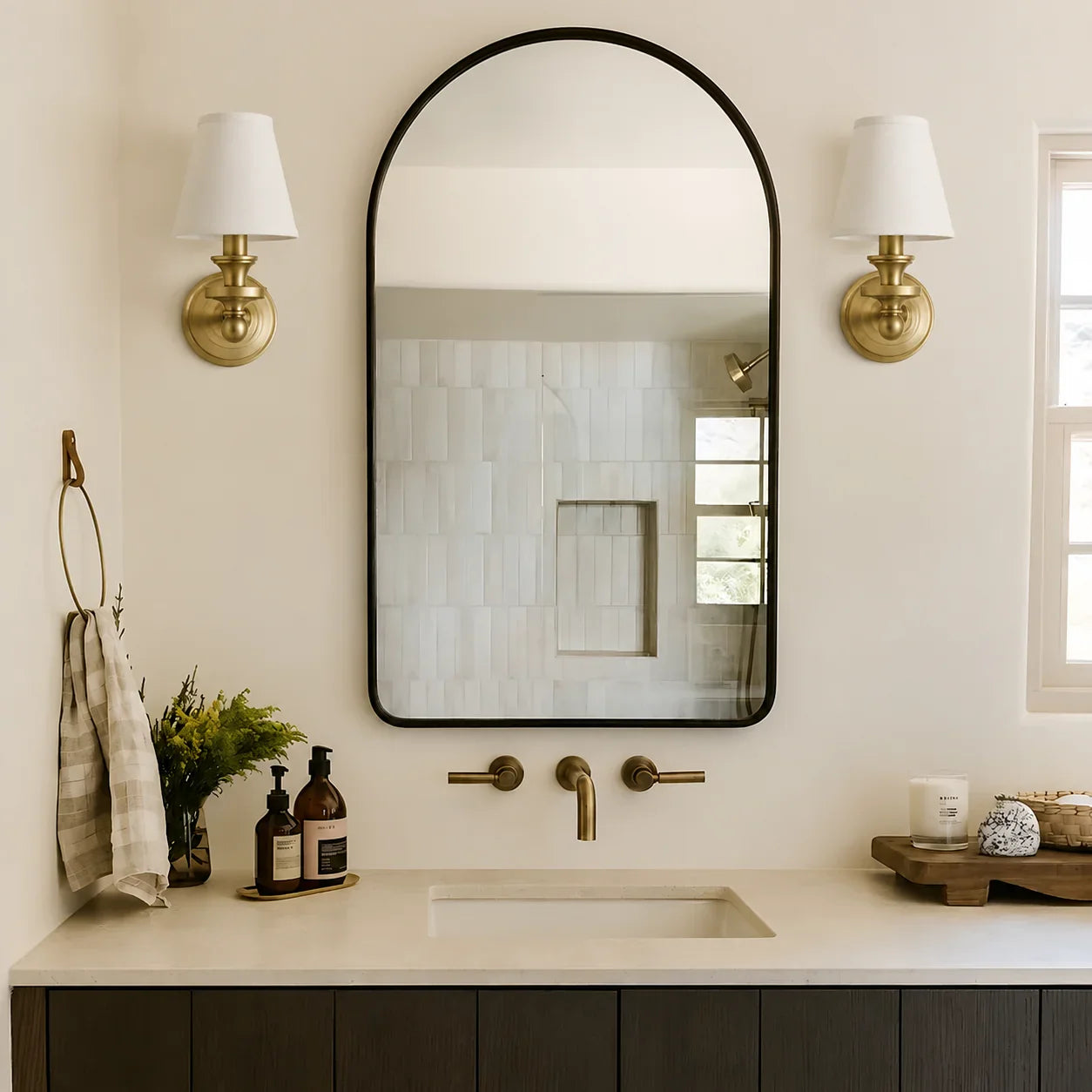 Retro wall sconce for hallway