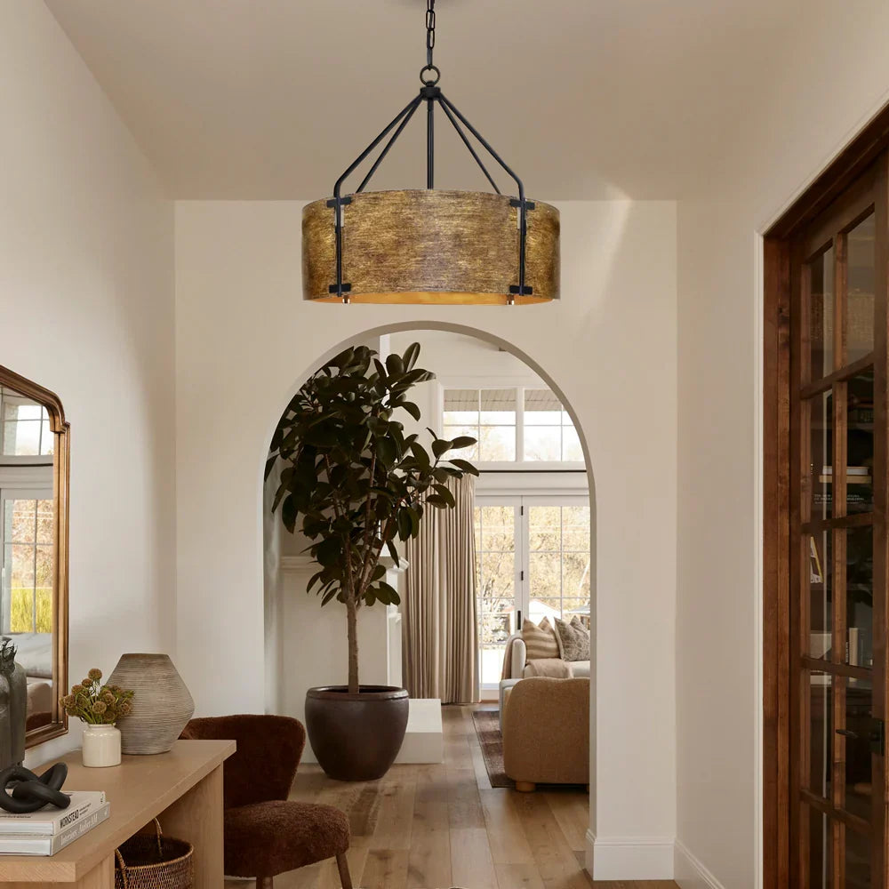 Rustic bronze ceiling light
