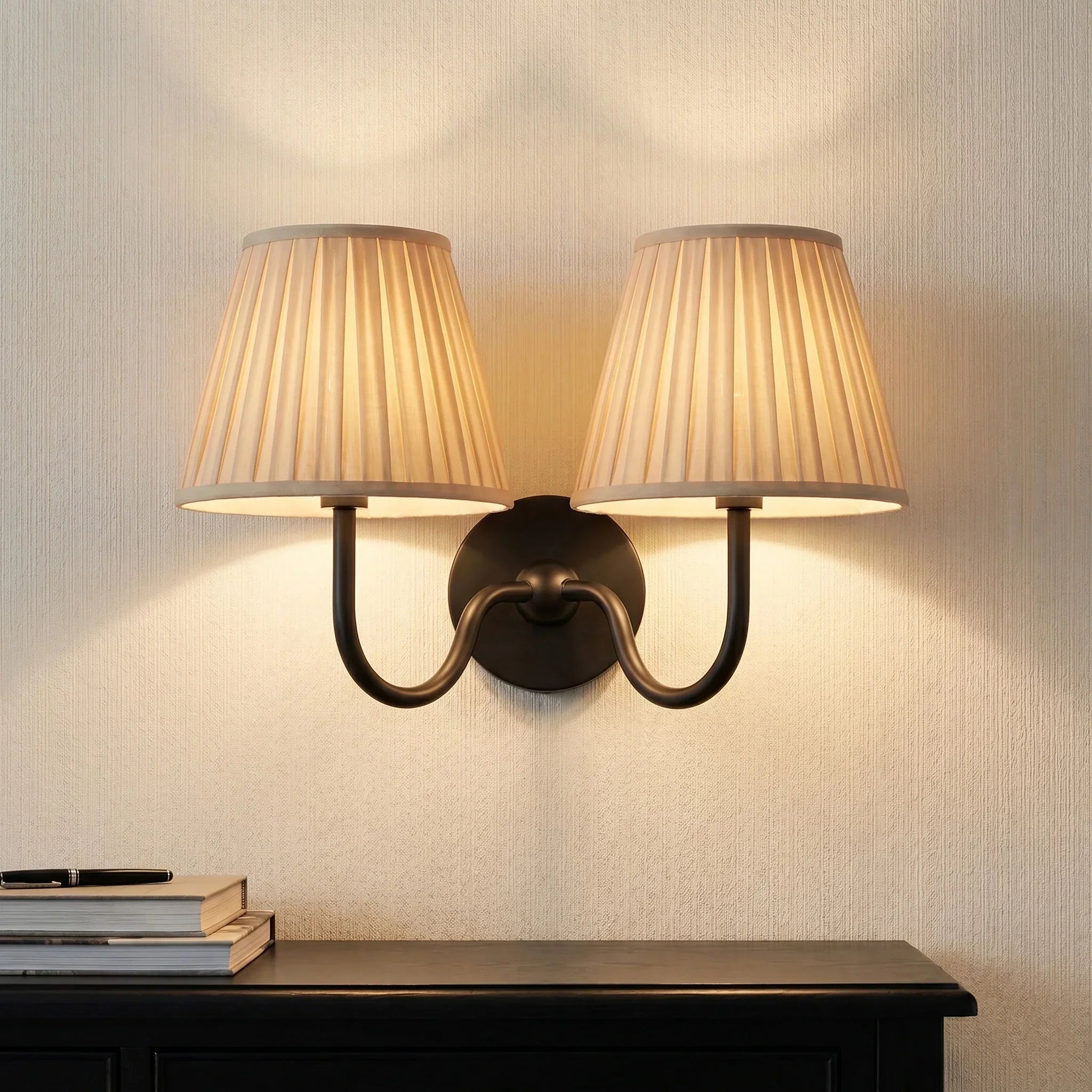Wall sconce with soft lighting