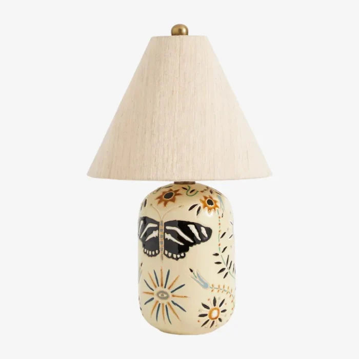 Transitional ceramic table lamp
