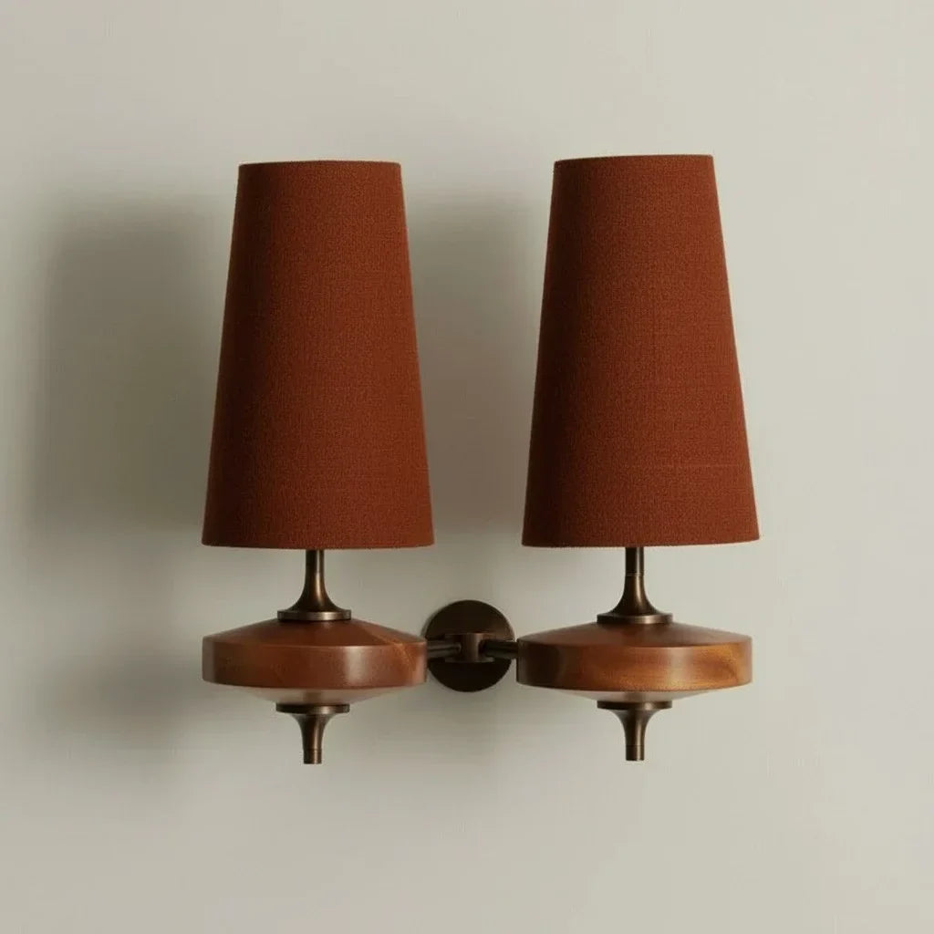 Vintage metal frame wall sconce