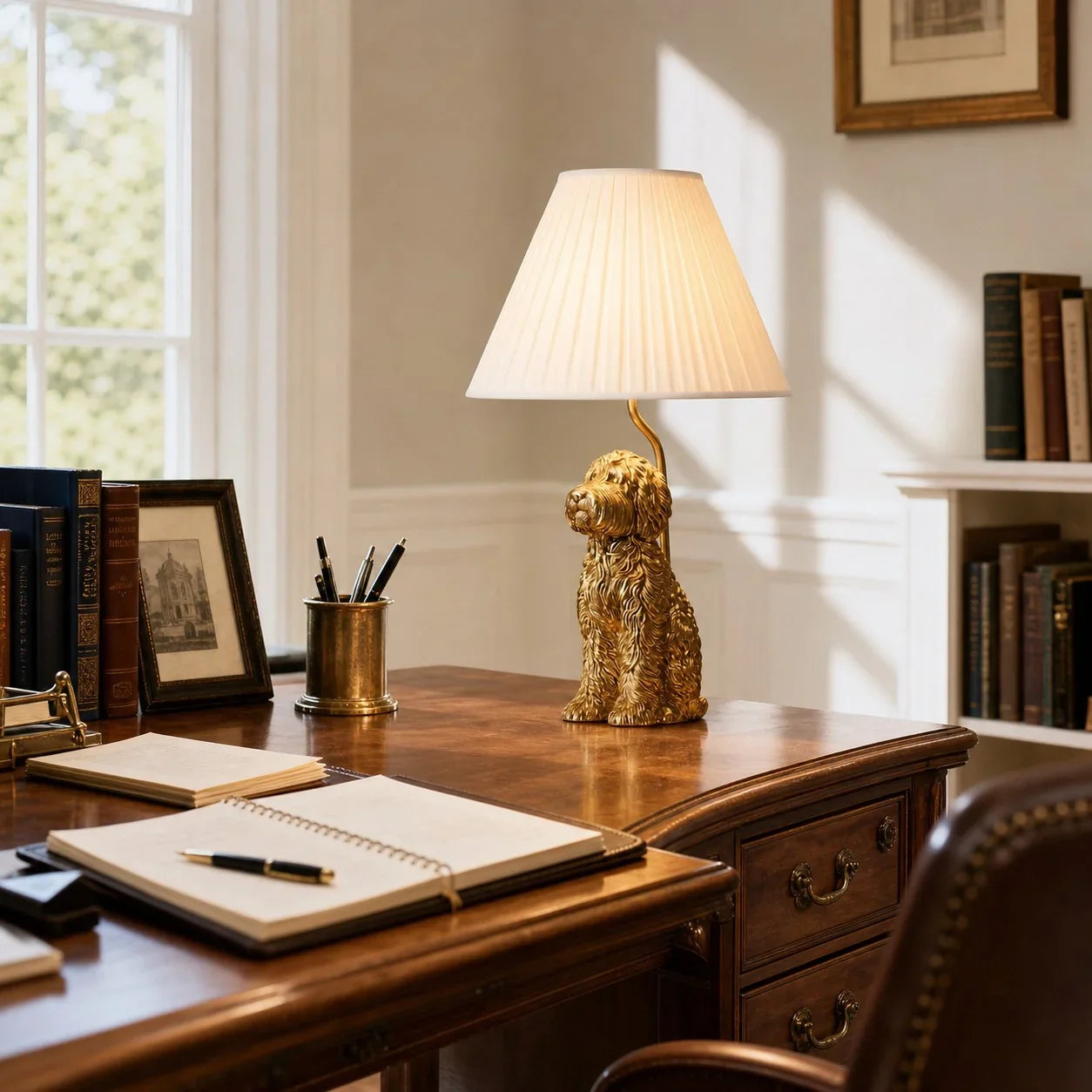 Animal table lamp with ambient lighting