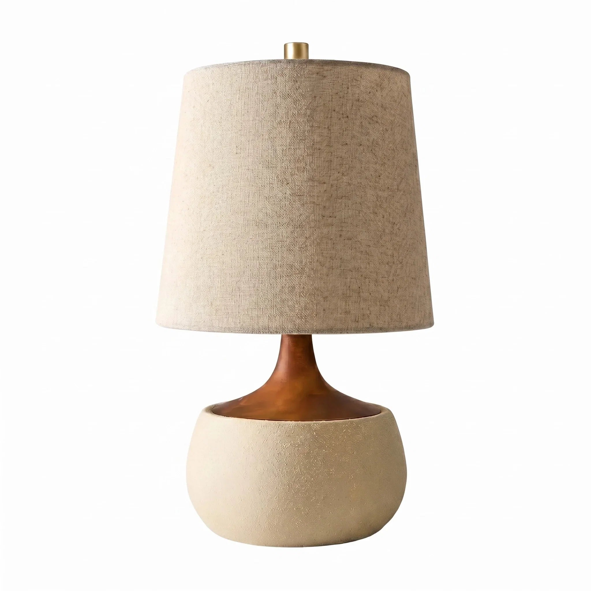 Cement table lamp with ambient lighting