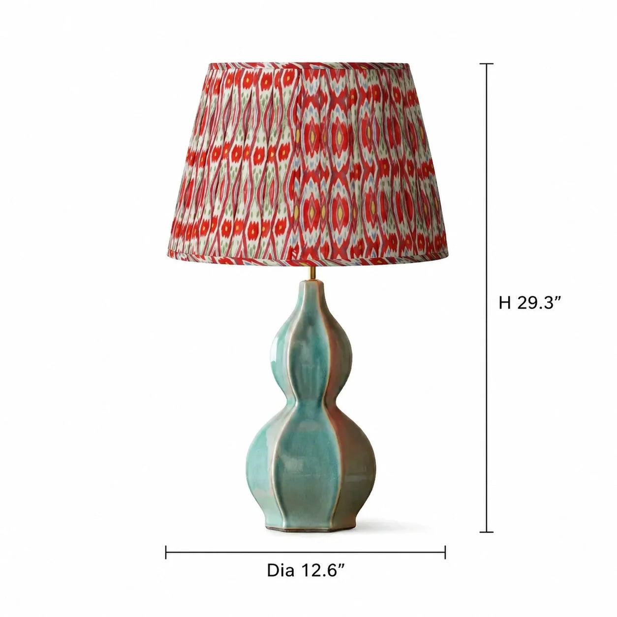 Ceramic table lamp with ambient lighting