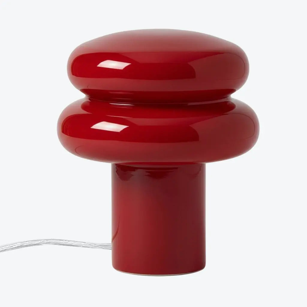 Opal glass table lamp with ambient lighting