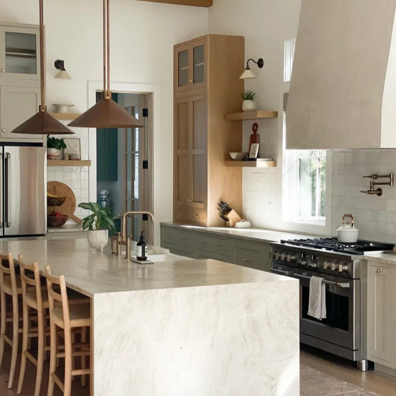 Antique bronze pendant for kitchen island