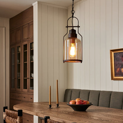 Glass pendant light for bar