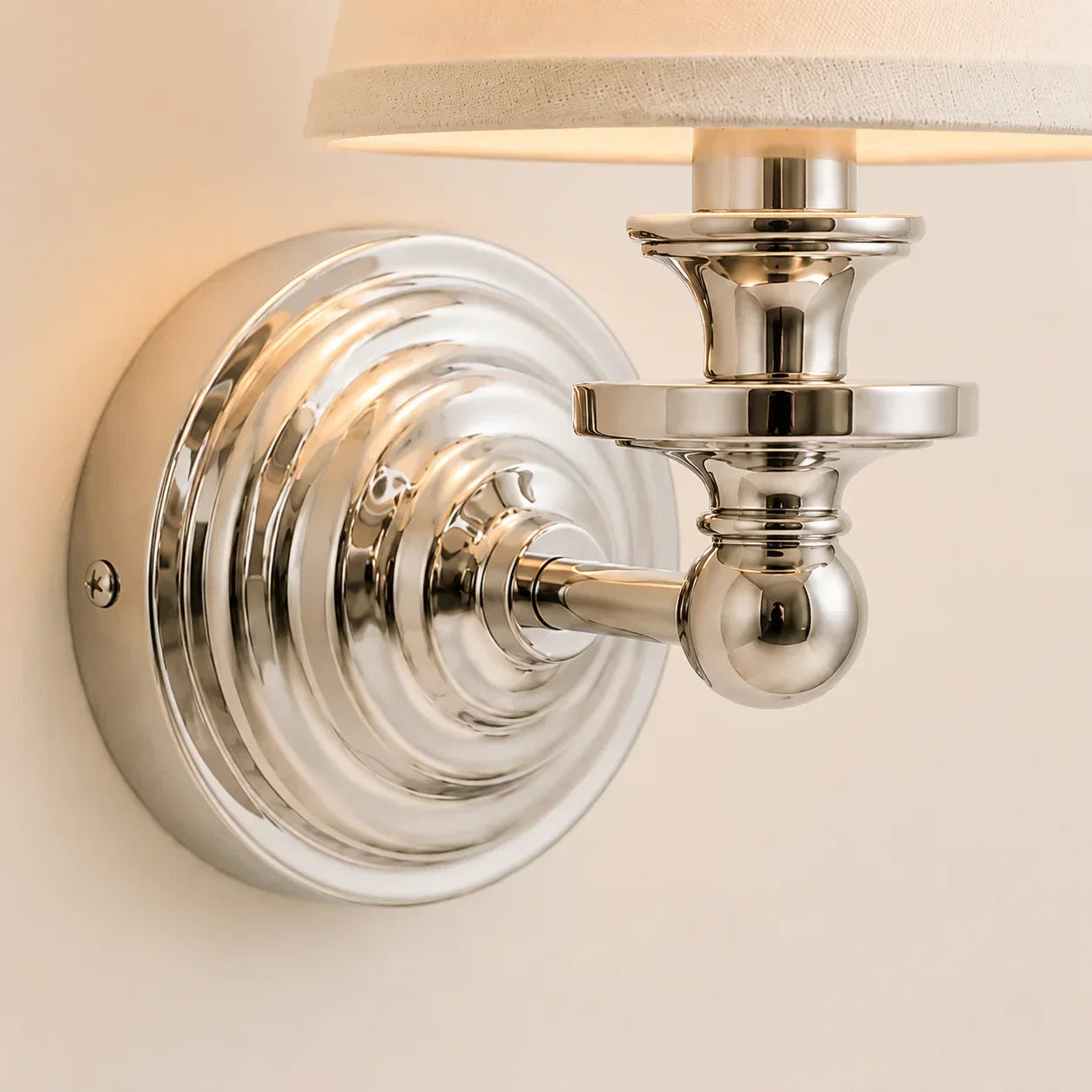 Linen wall light for bedroom