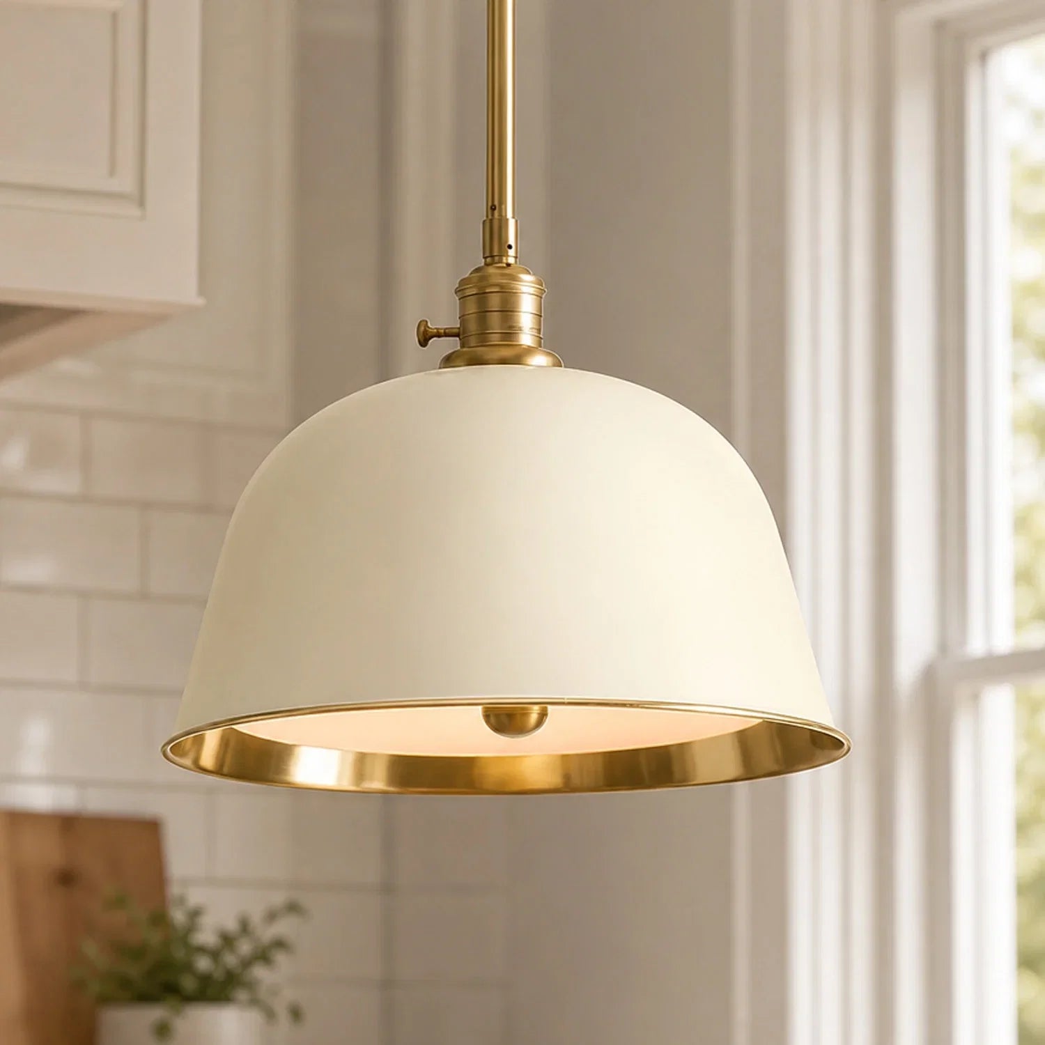 Bell pendant light for breakfast bar