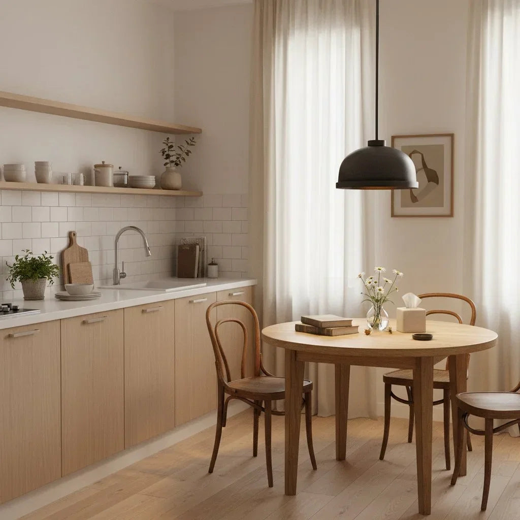Black dome pendant light for dining room