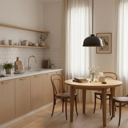 Black dome pendant light for dining room