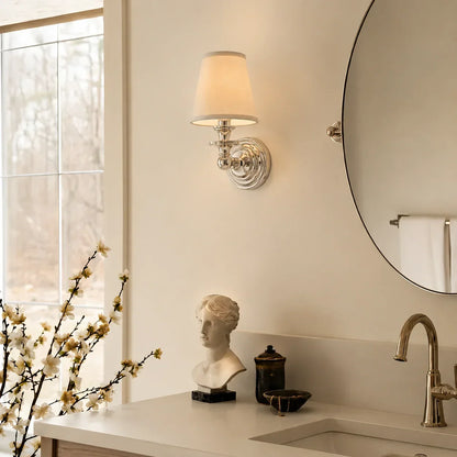 Brass wall light for bedroom