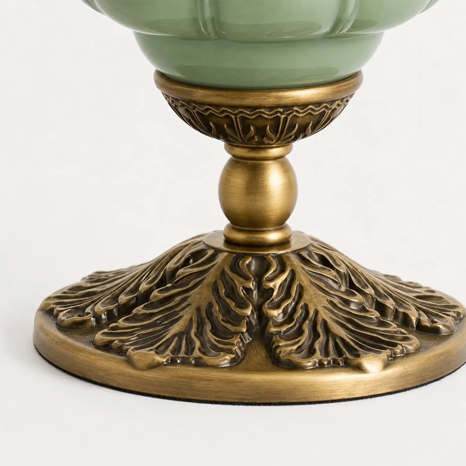 Brass and glass table lamp