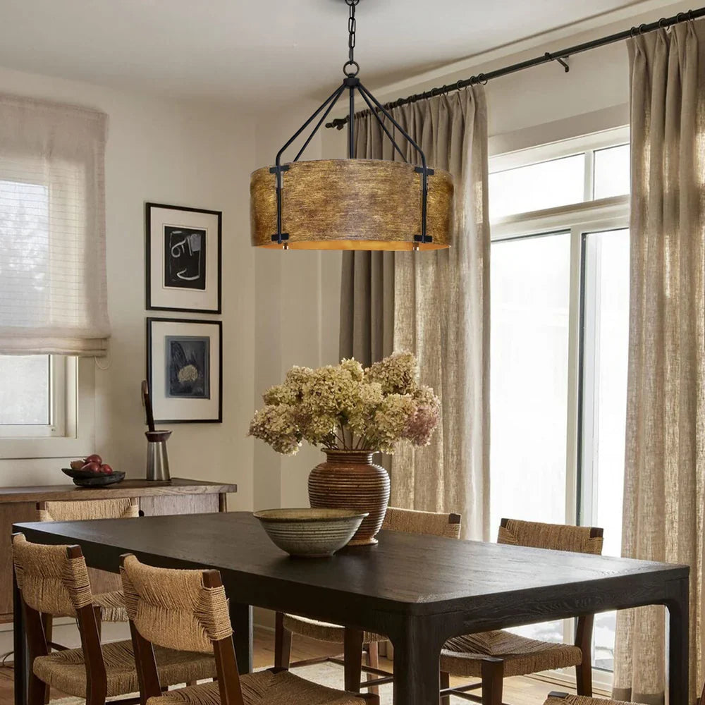 Bronze pendant light for kitchen island