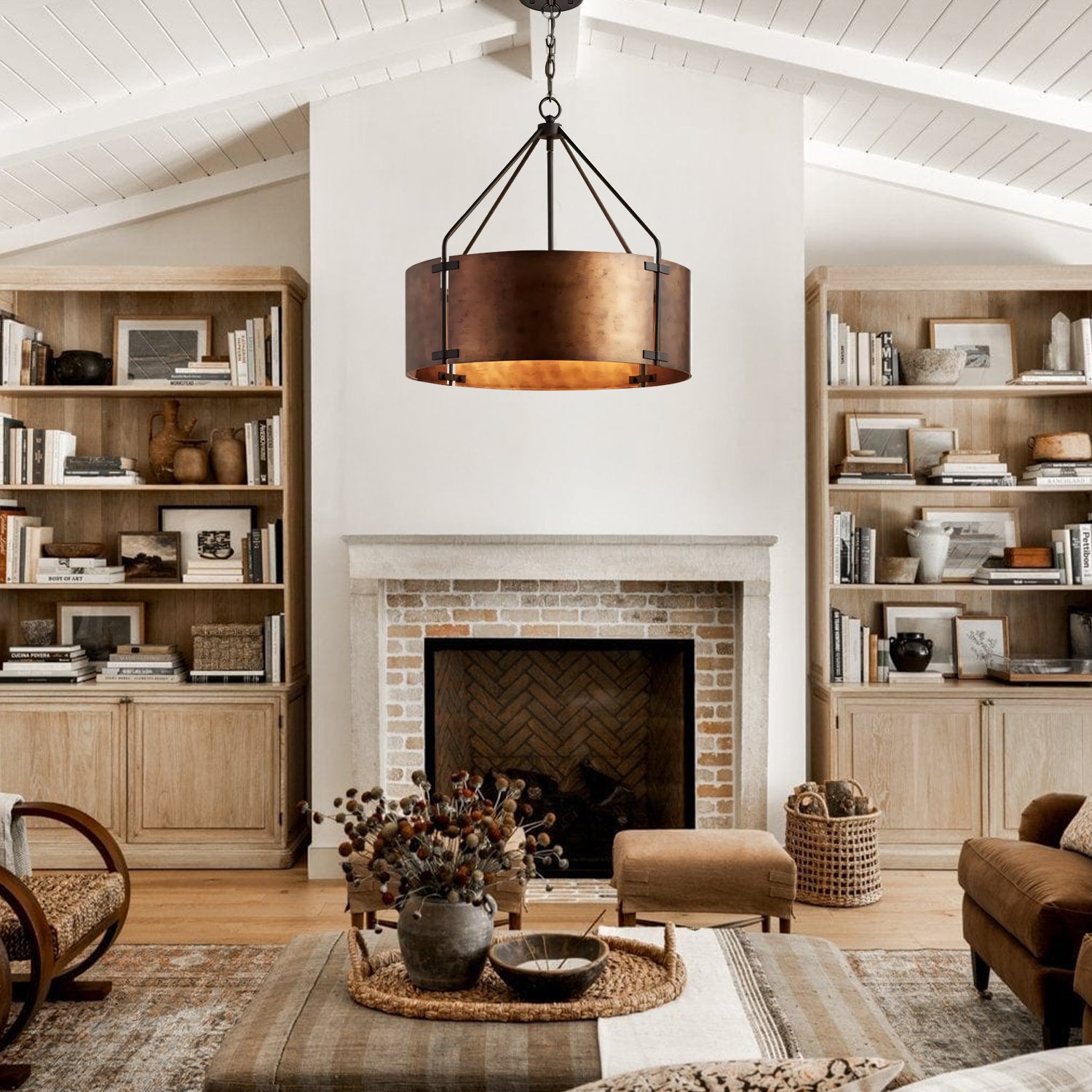 Bronze metal pendant fixture