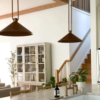Bronze metal pendant light