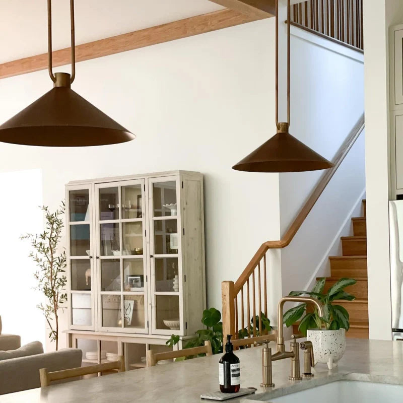 Bronze metal pendant light