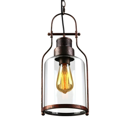 Glass pendant light for café