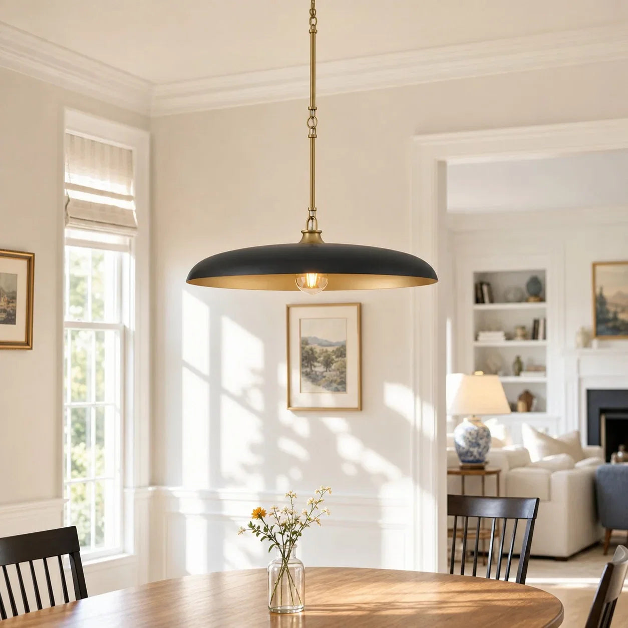 Metal pendant light for café