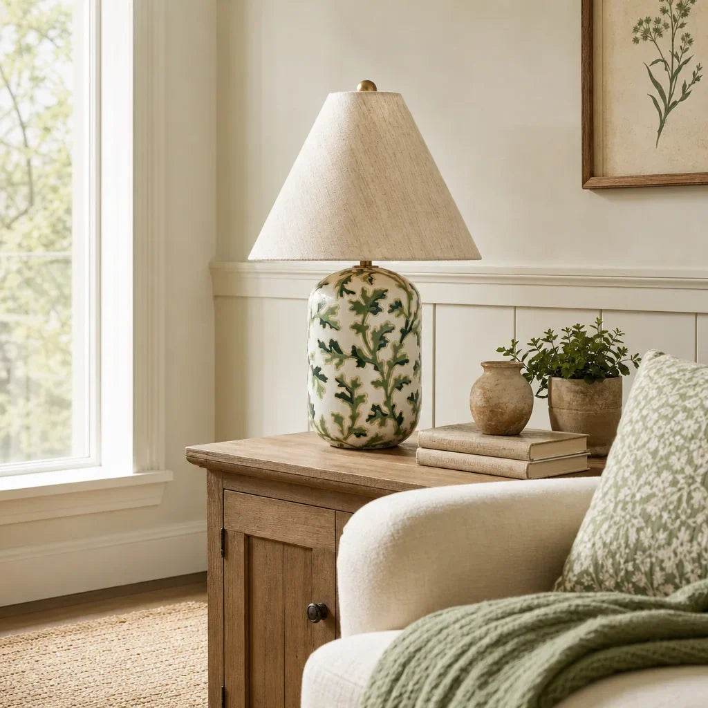 Ceramic table lamp for bedroom