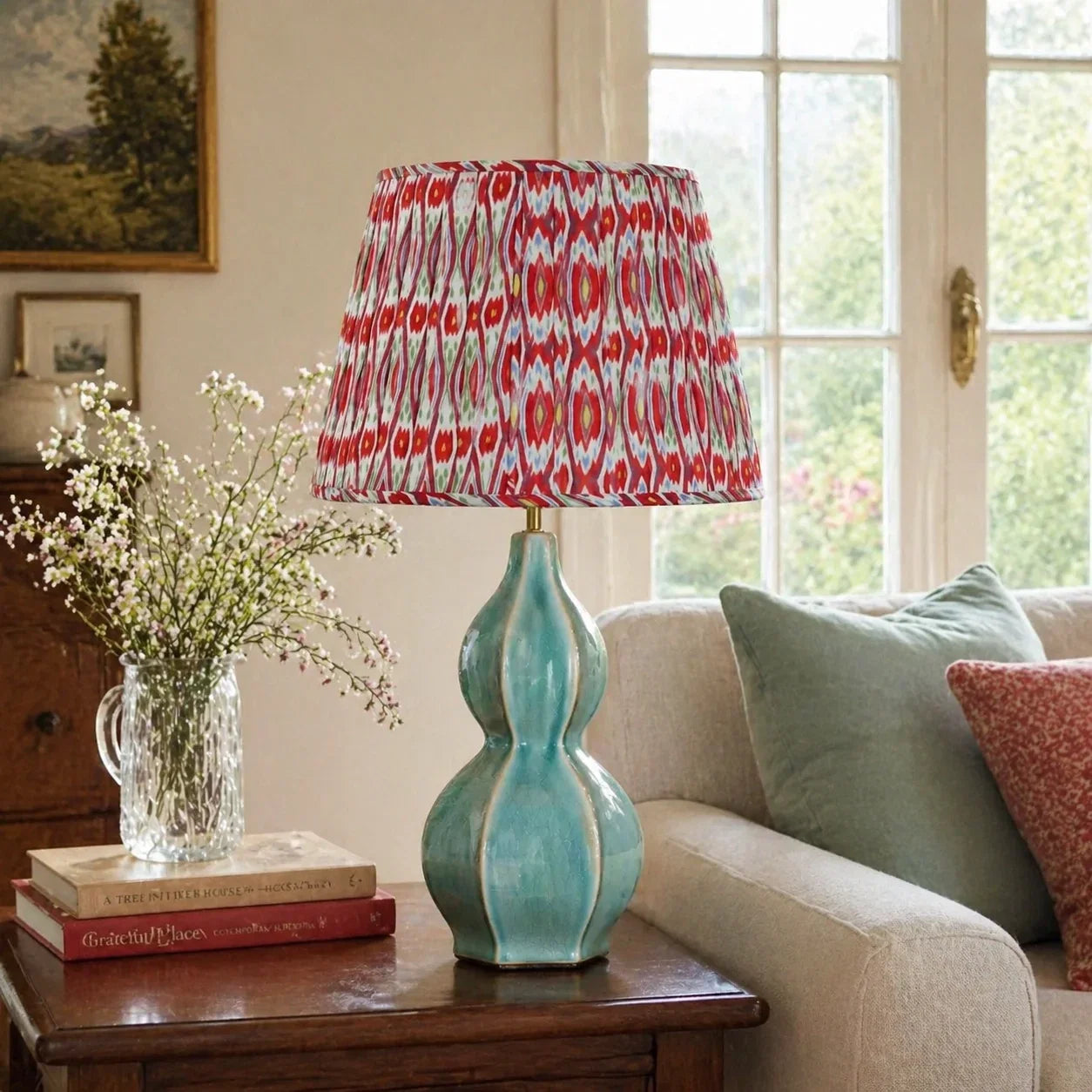 Ceramic table lamp for living room