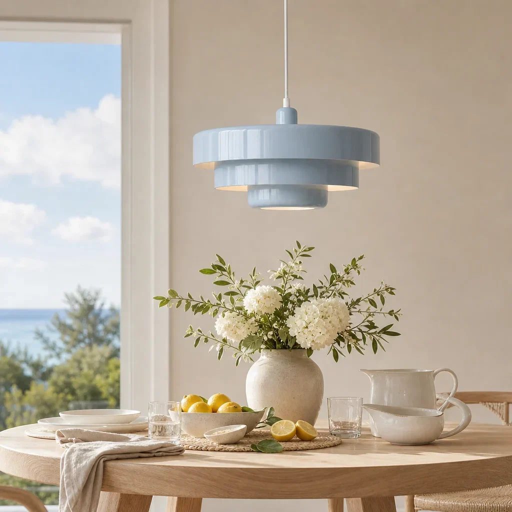 Contemporary disc pendant light