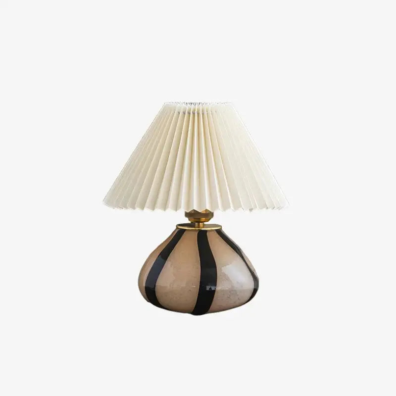 Contemporary fabric table lamp