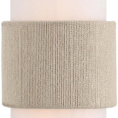 Cylindrical fabric wall light