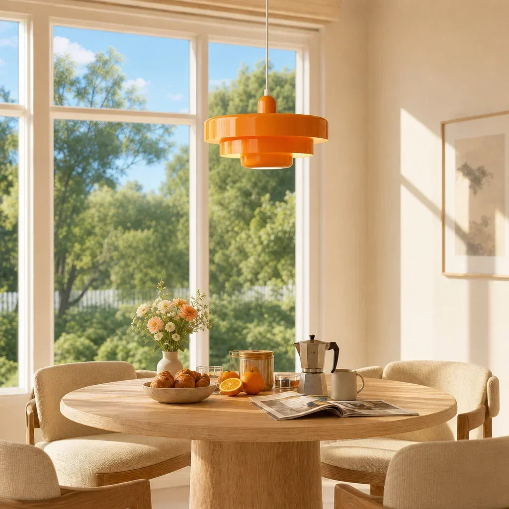 Disc pendant with diffused lighting