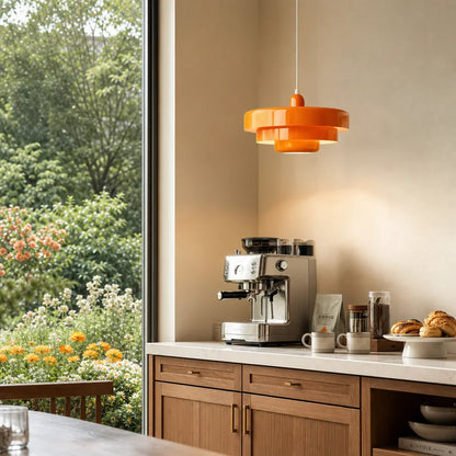 Pendant fixture with disc shade