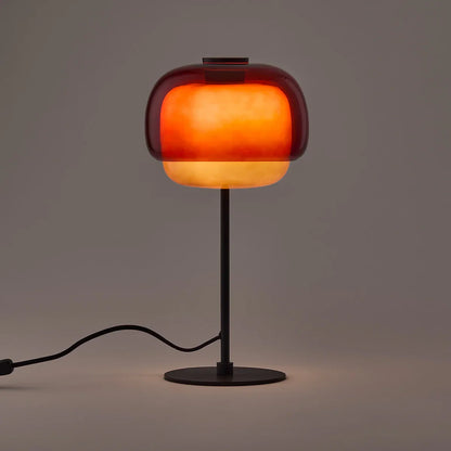 Double glass dome table lamp