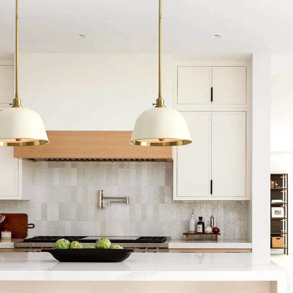 Bell pendant light with downward lighting