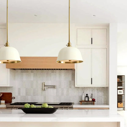 Bell pendant light with downward lighting
