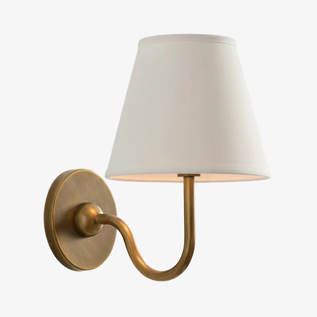 Pleated fabric sconce for entryway